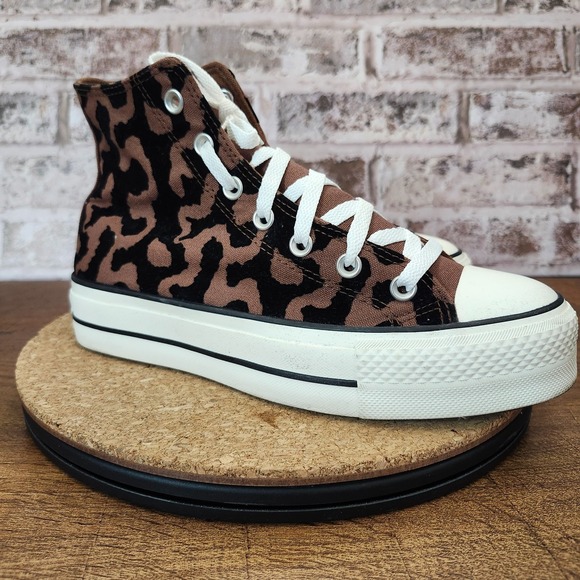 Size 9 - Converse Chuck Taylor All Star Lift Platform High Leopard Remix Women's - Picture 4 of 10